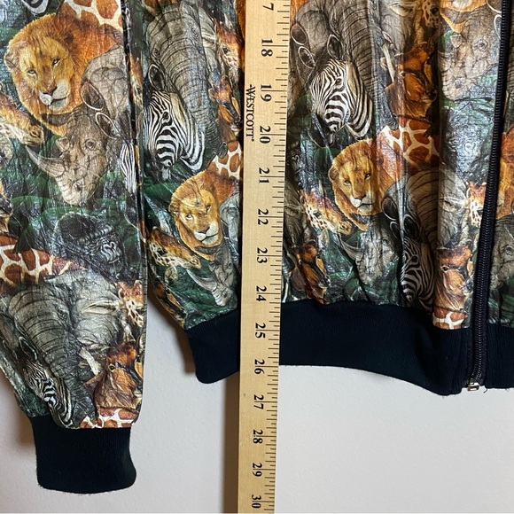 Vintage Disney Animal Kingdom Jacket Large Safari Animals Zip Up Lightweight - Picture 4 of 10